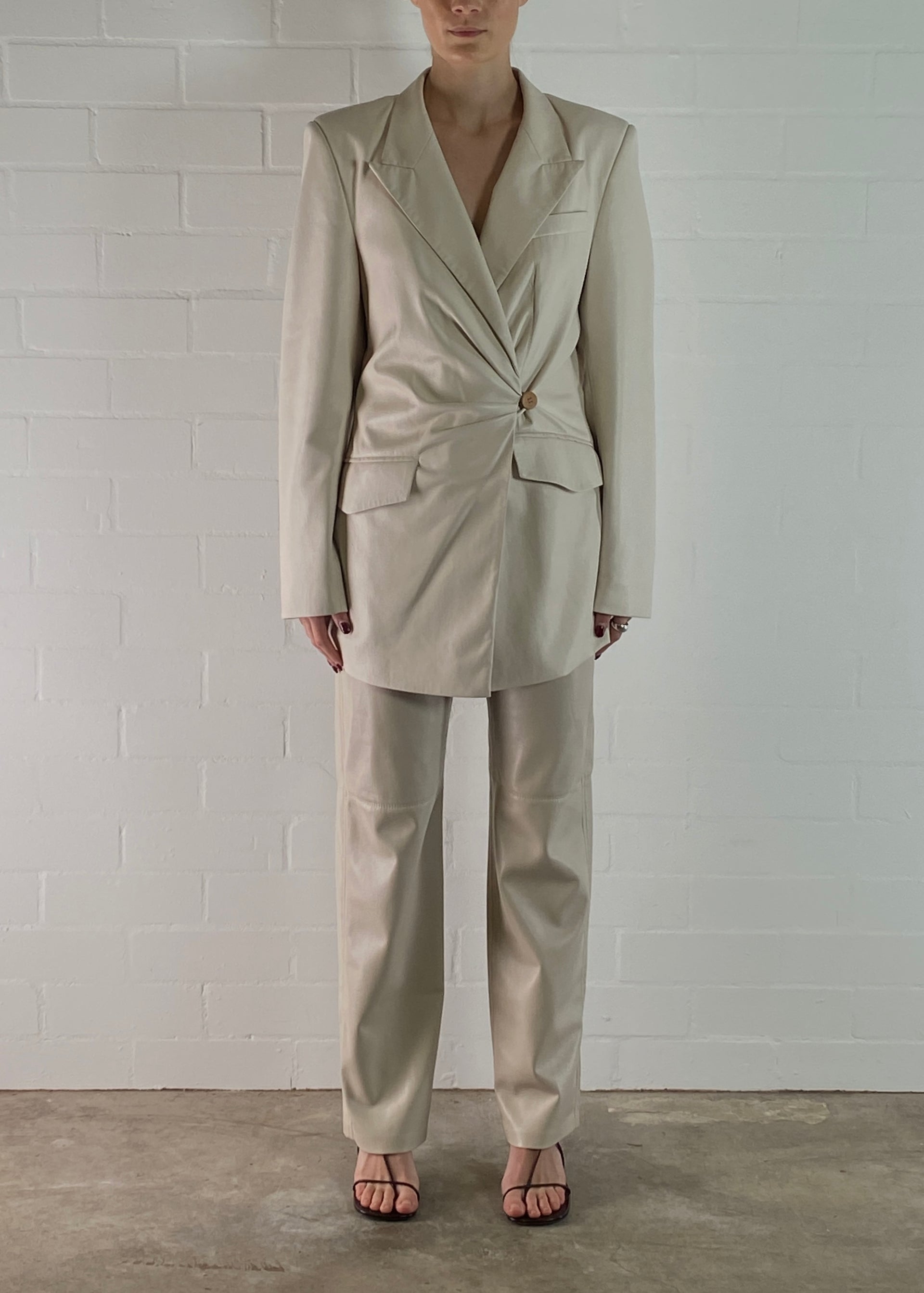 Nanushka alt-leather suit