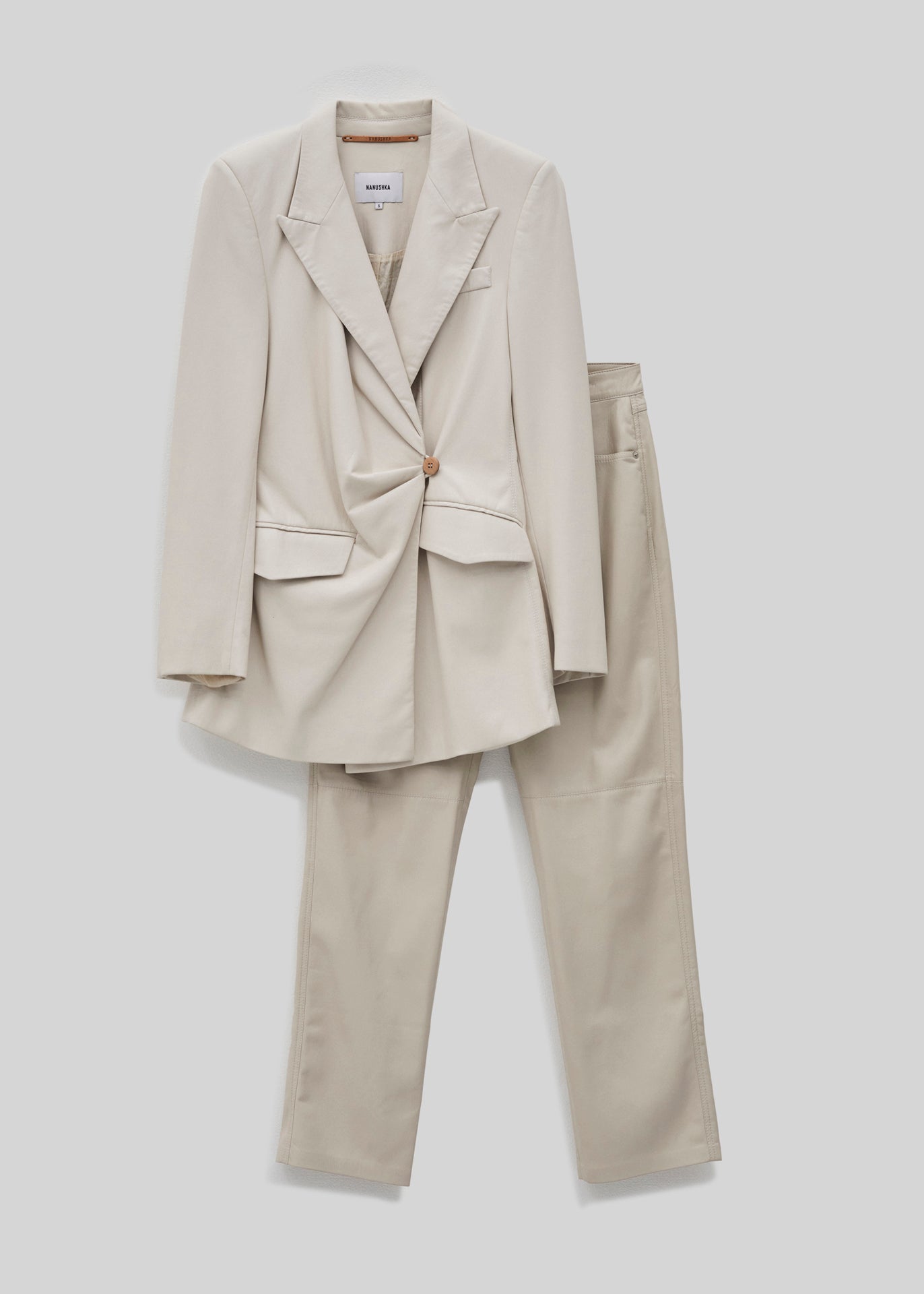 Nanushka alt-leather suit