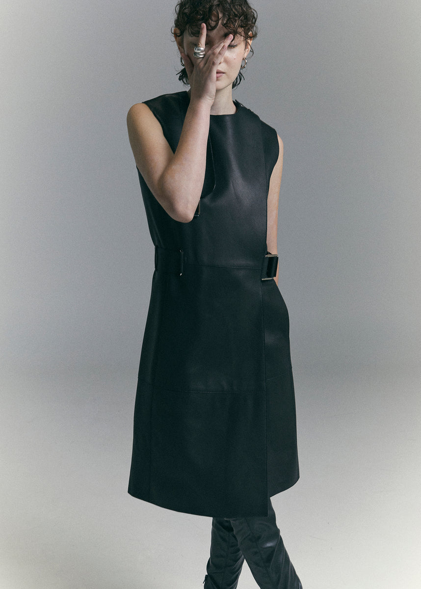 Hermes S/S 20 leather runway dress - Reciety Hermes S/S 20 leather runway dress - Reciety