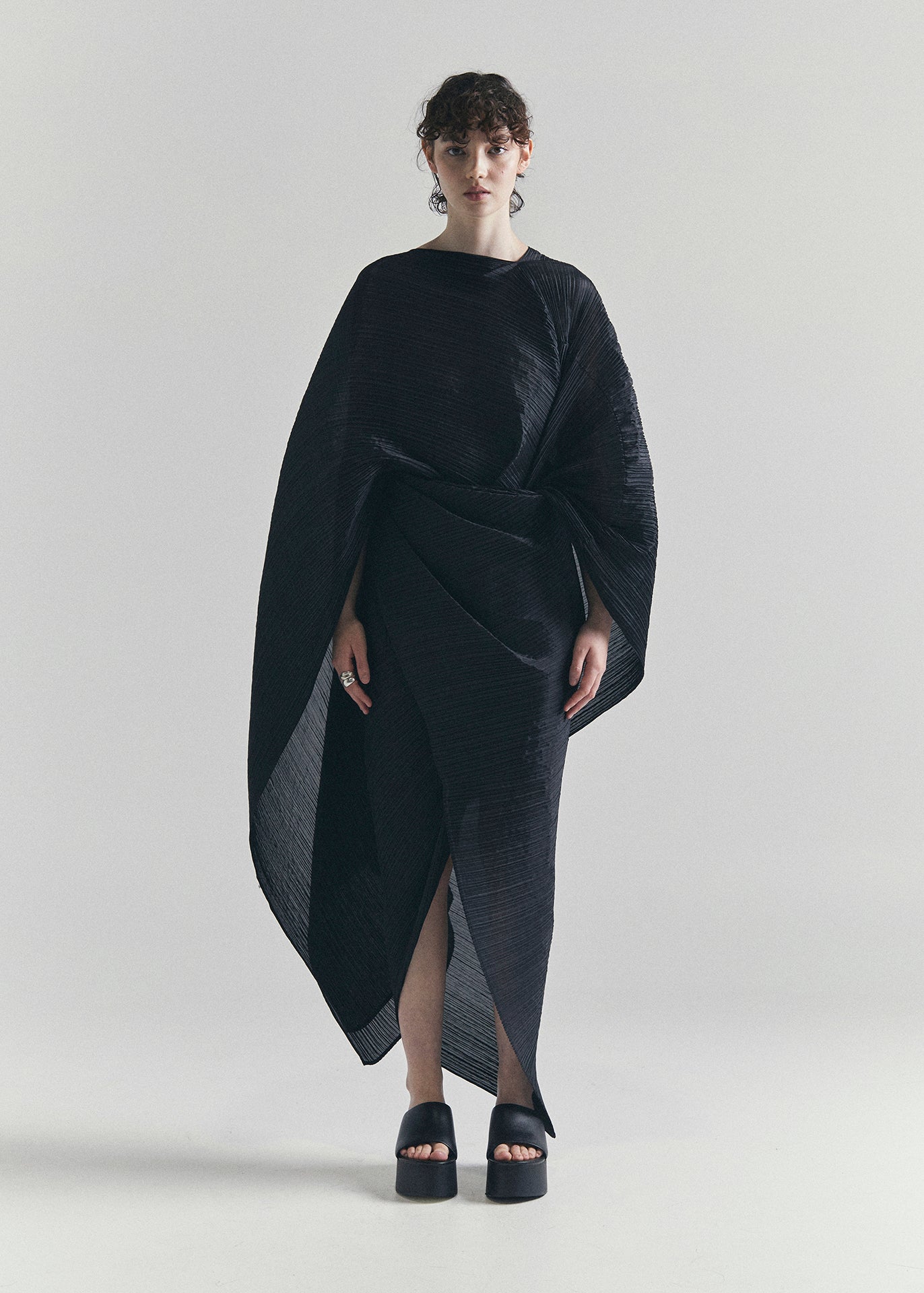 Issey Miyake Pleats Please shawl dress Issey Miyake Pleats Please shawl dress