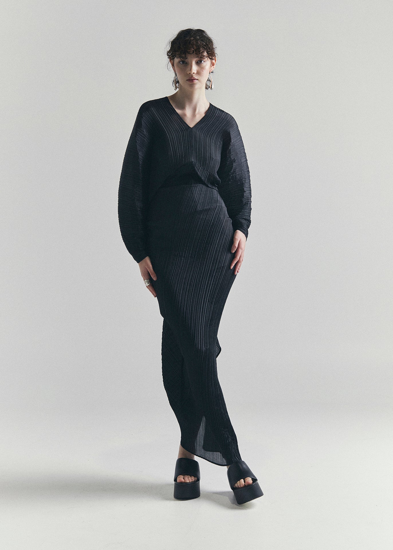 Issey Miyake Pleats Please shawl dress - Reciety Issey Miyake Pleats Please shawl dress - Reciety